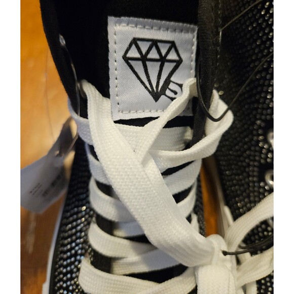 Size 8 Hightop Sneakers Rhinestone Sparkly New w/ Tags Rock & Candy Converse - Picture 6 of 12